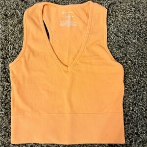 No Boundaries Orange Sleeveless Crop Tank Top